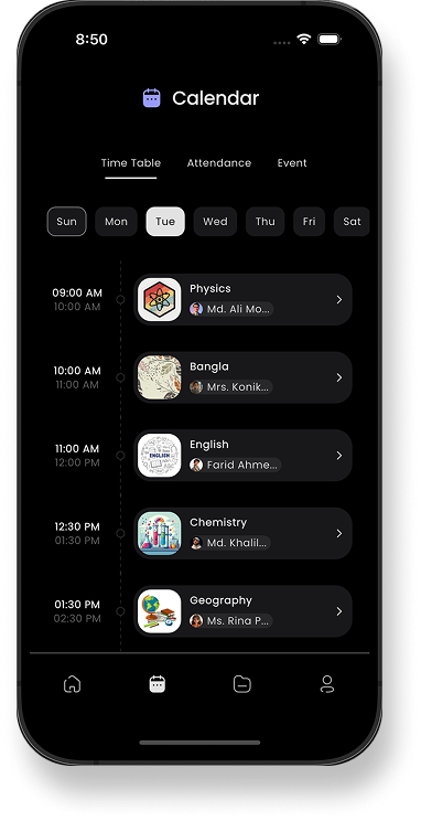 Onushilan app on a phone mockup